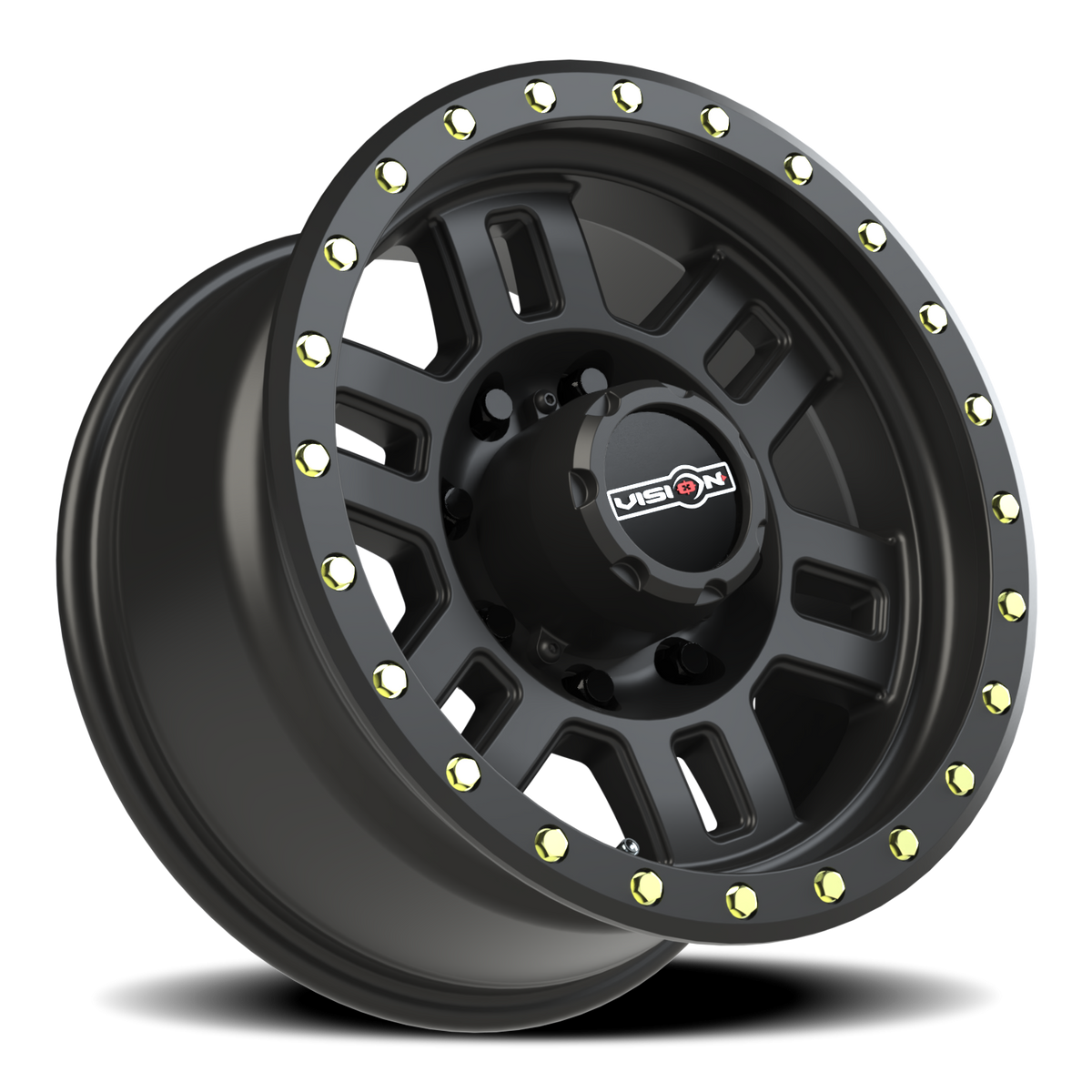 Vision Wheel 398 Matte Black 17x8.5 0 8x165.1mm 125.2mm - Wheelwiz