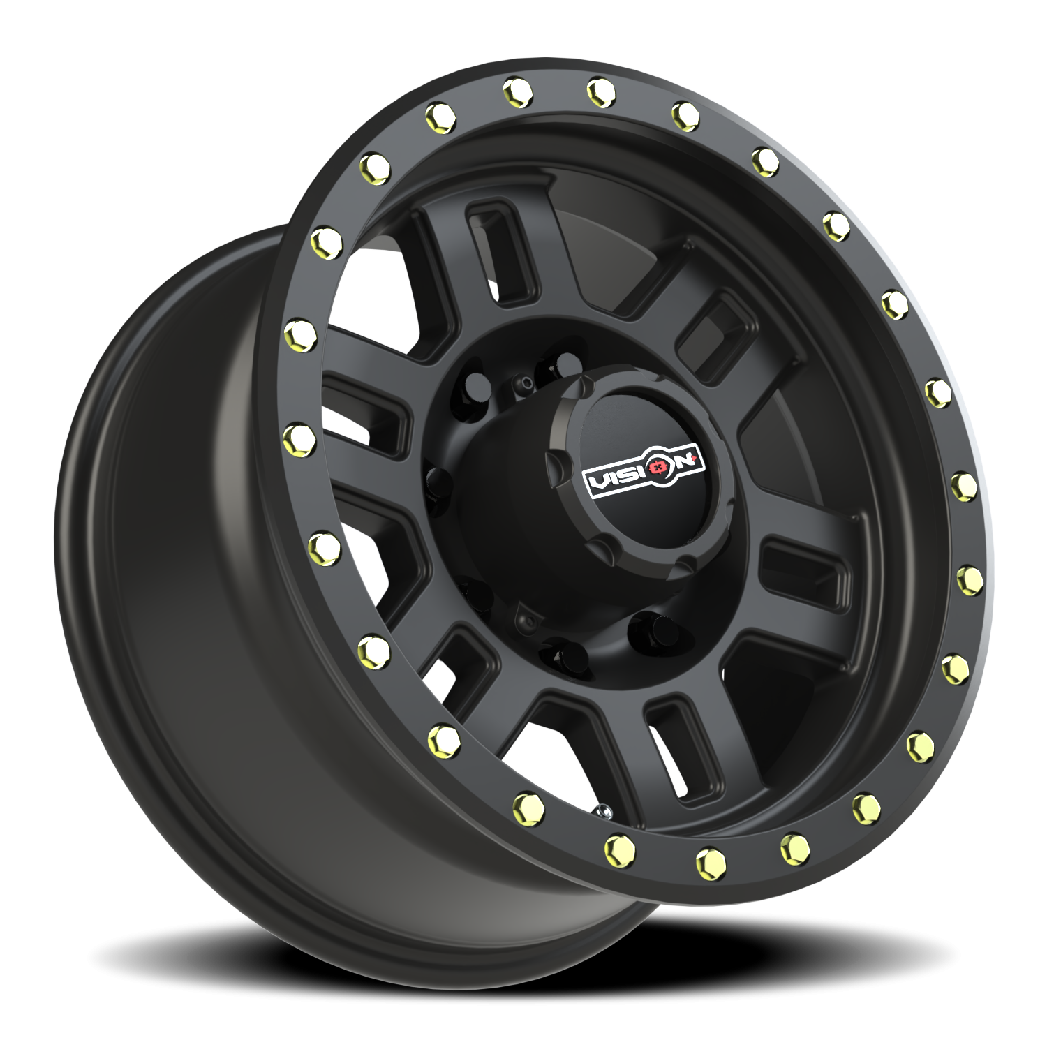 Vision Wheel 398 Matte Black 17x8.5 0 8x165.1mm 125.2mm - Wheelwiz