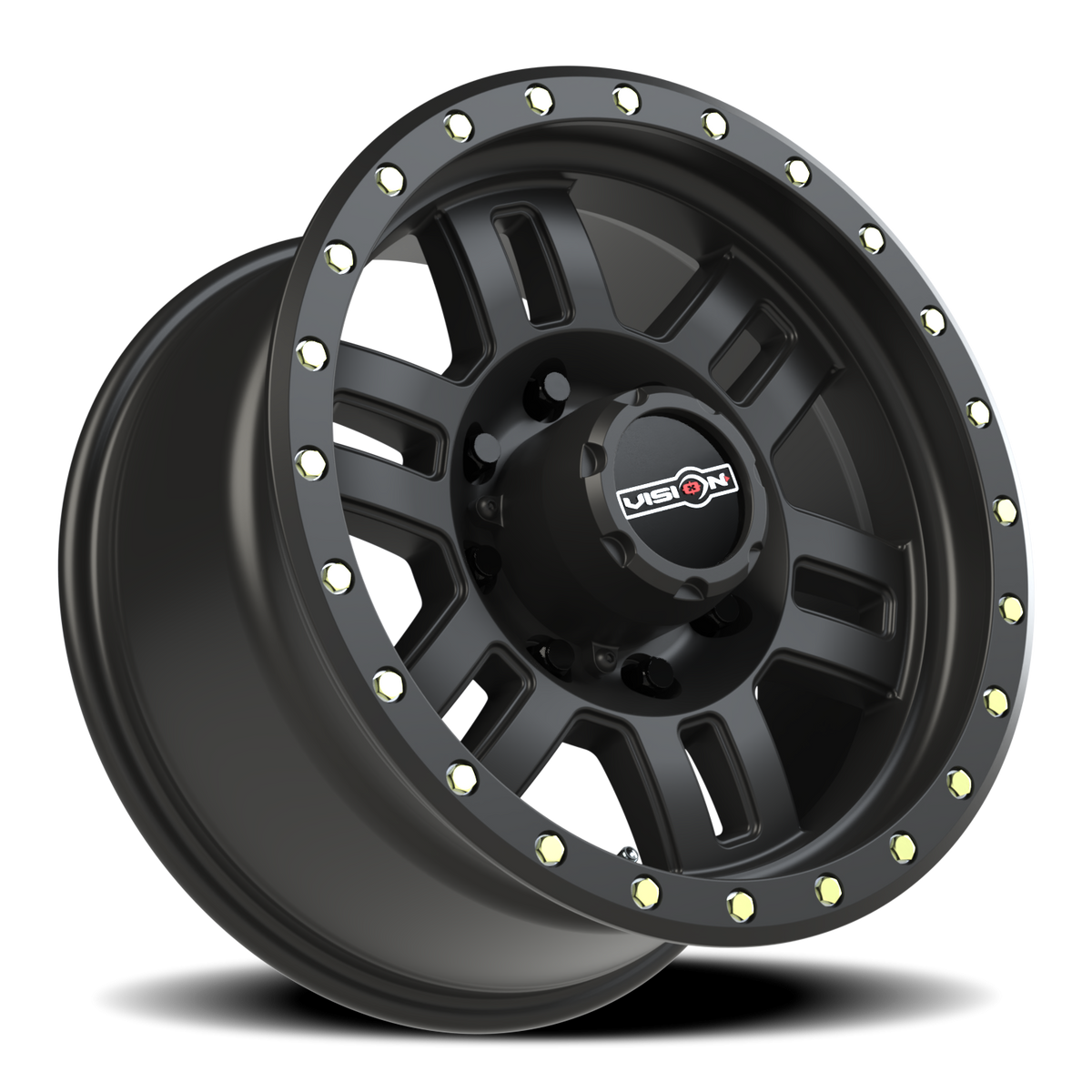 Vision Wheel 398 Matte Black 18x9 +12 8x180mm 124.2mm - Wheelwiz