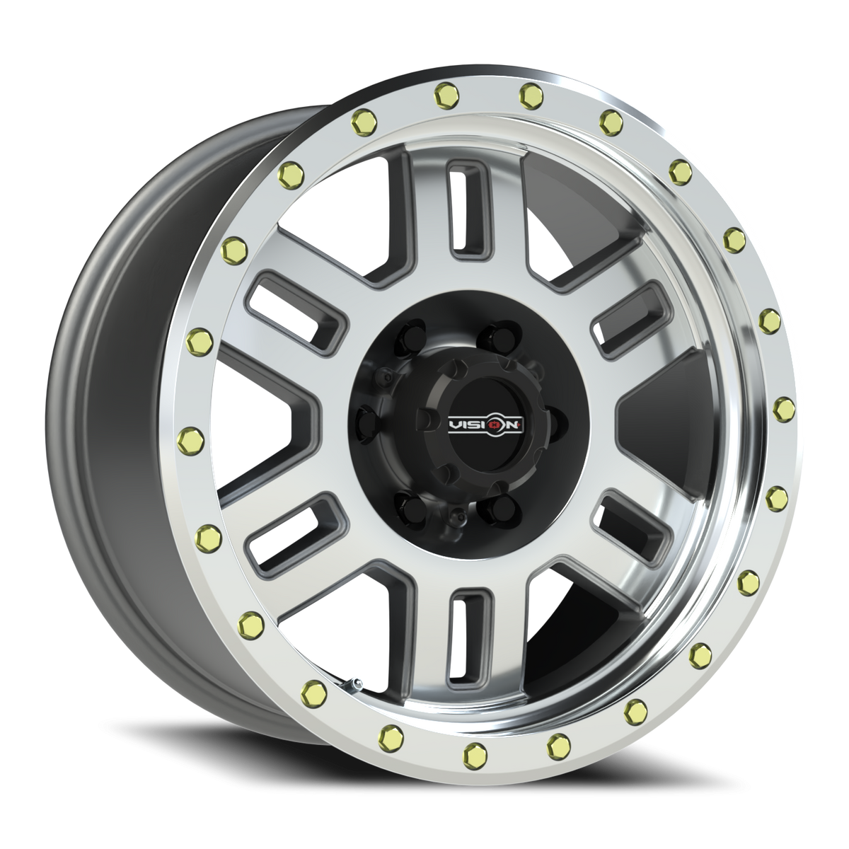 Vision Wheel 398 Machined 18x9 0 6x139.7mm 106.2mm - Wheelwiz