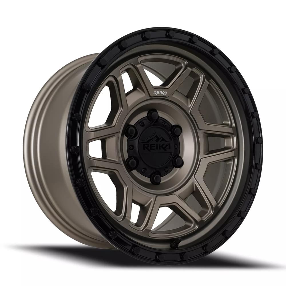 Reika R40 Satin Bronze/ Satin Black Ring 17x9 -12 6x139.7mm 106.1mm