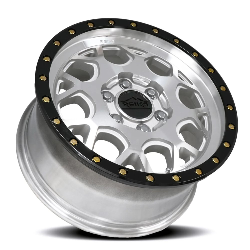 Reika R45 Machined / Gloss Black Ring 17x8 +35 6x130mm 84.1mm