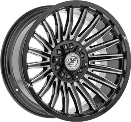 XF Off-Road XF-231 Gloss Black Milled 17x9 +12 6x135|6x139.7mm 106.4mm