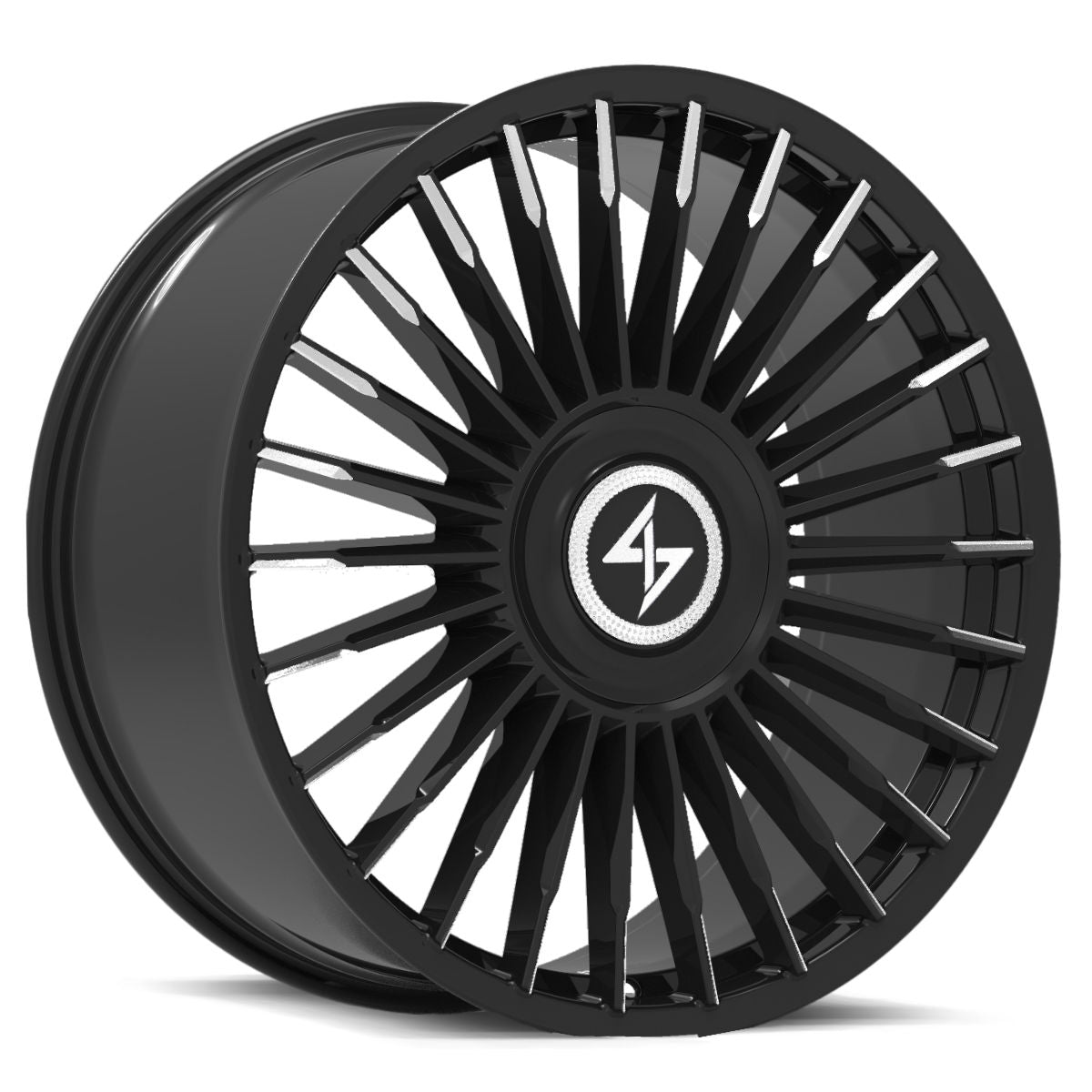 Sentali Luxx Royale  Gloss Black Milled Tips 22x10.5 +40 5x112|5x114.3mm 73.1mm