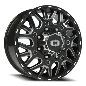Vision Wheel 404 Gloss Black Milled Spoke 20x8.25 +104 8x200mm 142.2mm - Wheelwiz