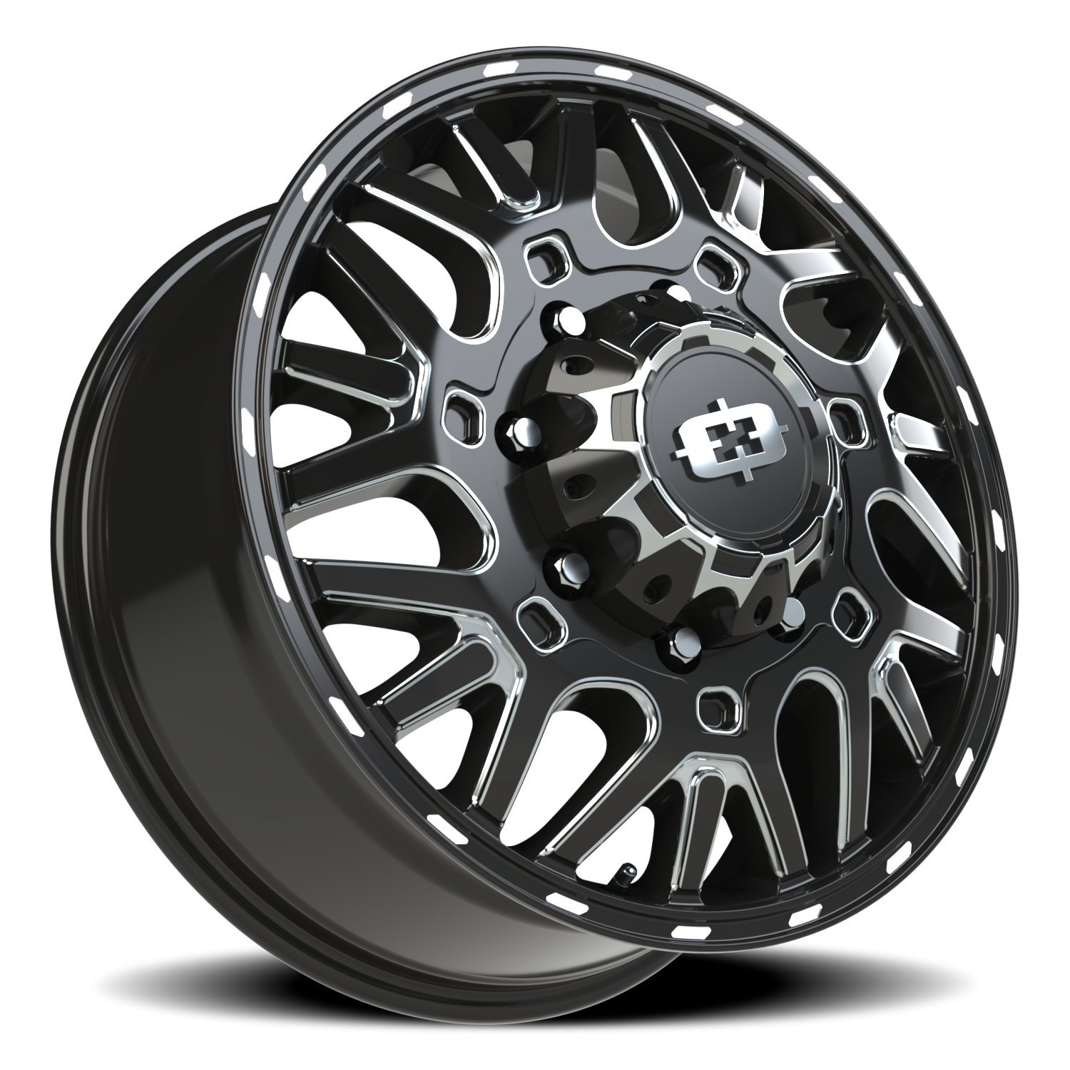 Vision Wheel 404 Gloss Black Milled Spoke 20x8.25 +104 8x200mm 142.2mm - Wheelwiz