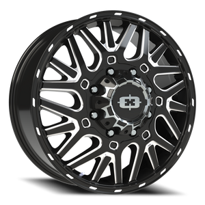 Vision Wheel 404 Gloss Black Milled Spoke 22x8.25 +104 8x165.1mm 121.4mm - Wheelwiz