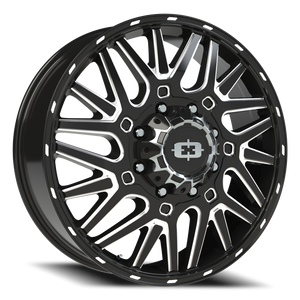 Vision Wheel 404 Gloss Black Milled Spoke 24x8.25 +104 8x165.1mm 121.4mm - Wheelwiz