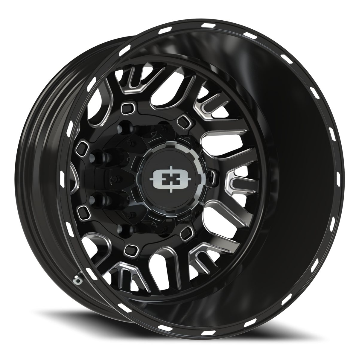 Vision Wheel 404 Gloss Black Milled Spoke 20x8.25 -227 8x210mm 154.3mm - Wheelwiz