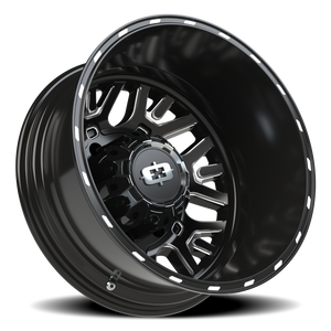 Vision Wheel 404 Gloss Black Milled Spoke 20x8.25 -227 8x210mm 154.3mm - Wheelwiz