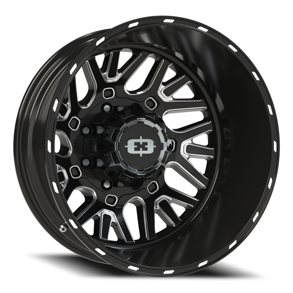 Vision Wheel 404 Gloss Black Milled Spoke 22x8.25 -201 8x200mm 142.2mm - Wheelwiz