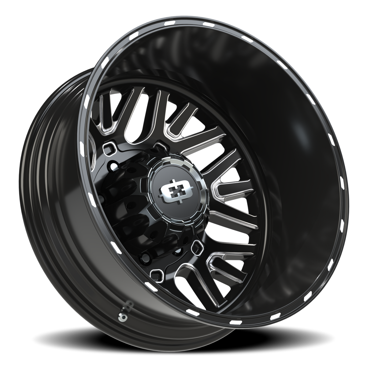 Vision Wheel 404 Gloss Black Milled Spoke 22x8.25 -201 8x200mm 142.2mm - Wheelwiz