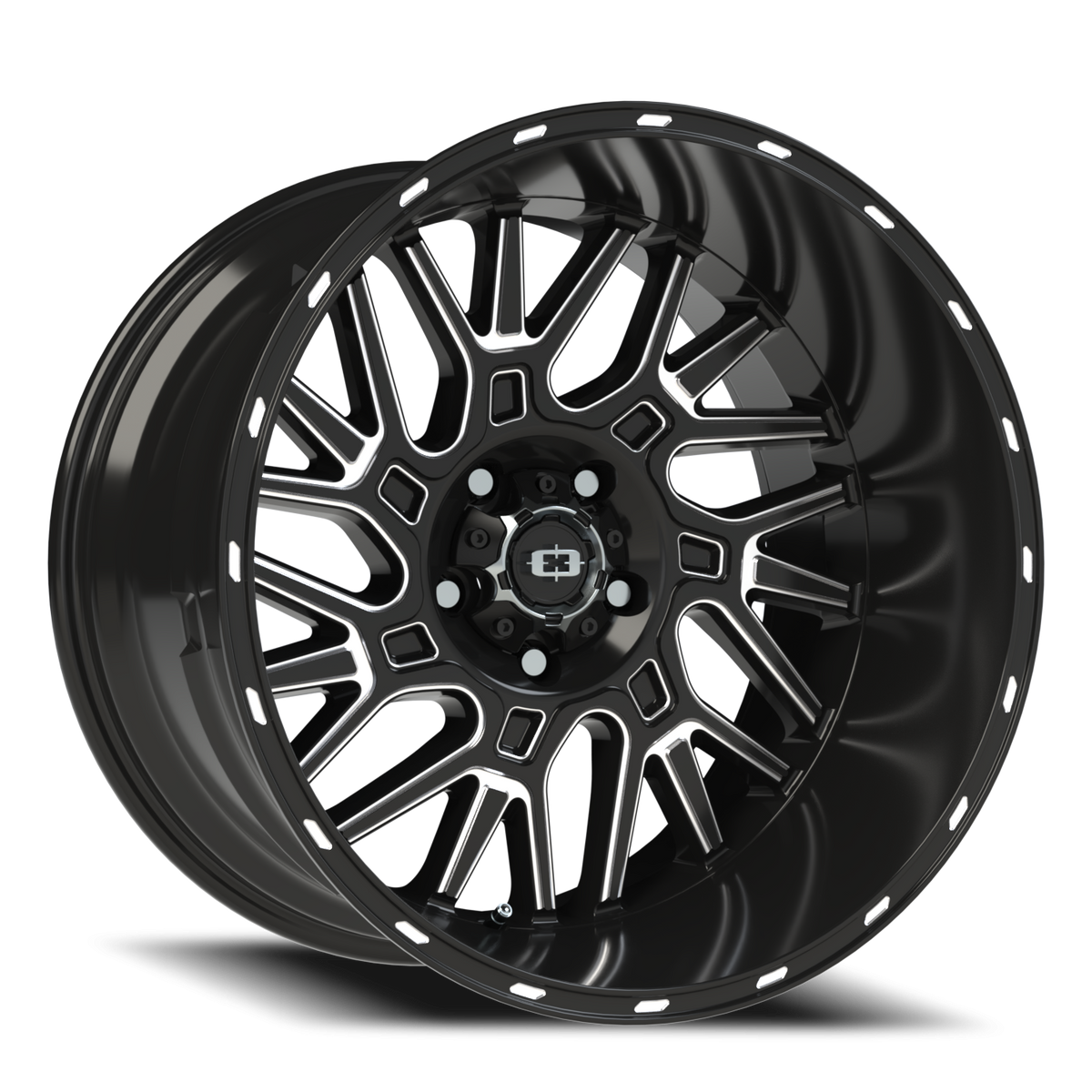 Vision Wheel 404 Gloss Black Milled Spoke 20x12 -51 5x127mm 78.1mm - Wheelwiz