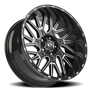 Vision Wheel 404 Gloss Black Milled Spoke 22x10 -19 5x139.7mm 108mm - Wheelwiz