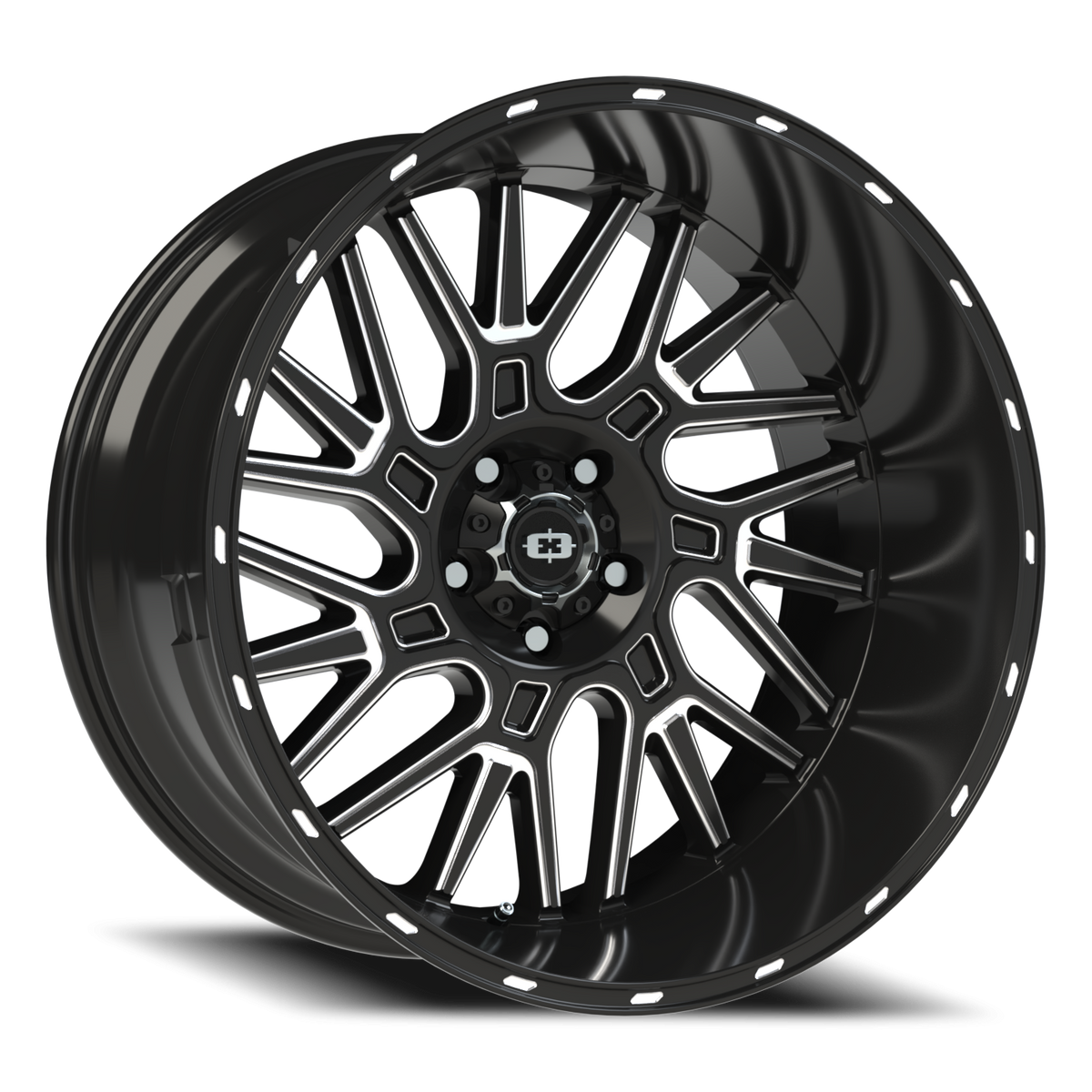 Vision Wheel 404 Gloss Black Milled Spoke 22x12 -51 5x127mm 78.1mm - Wheelwiz