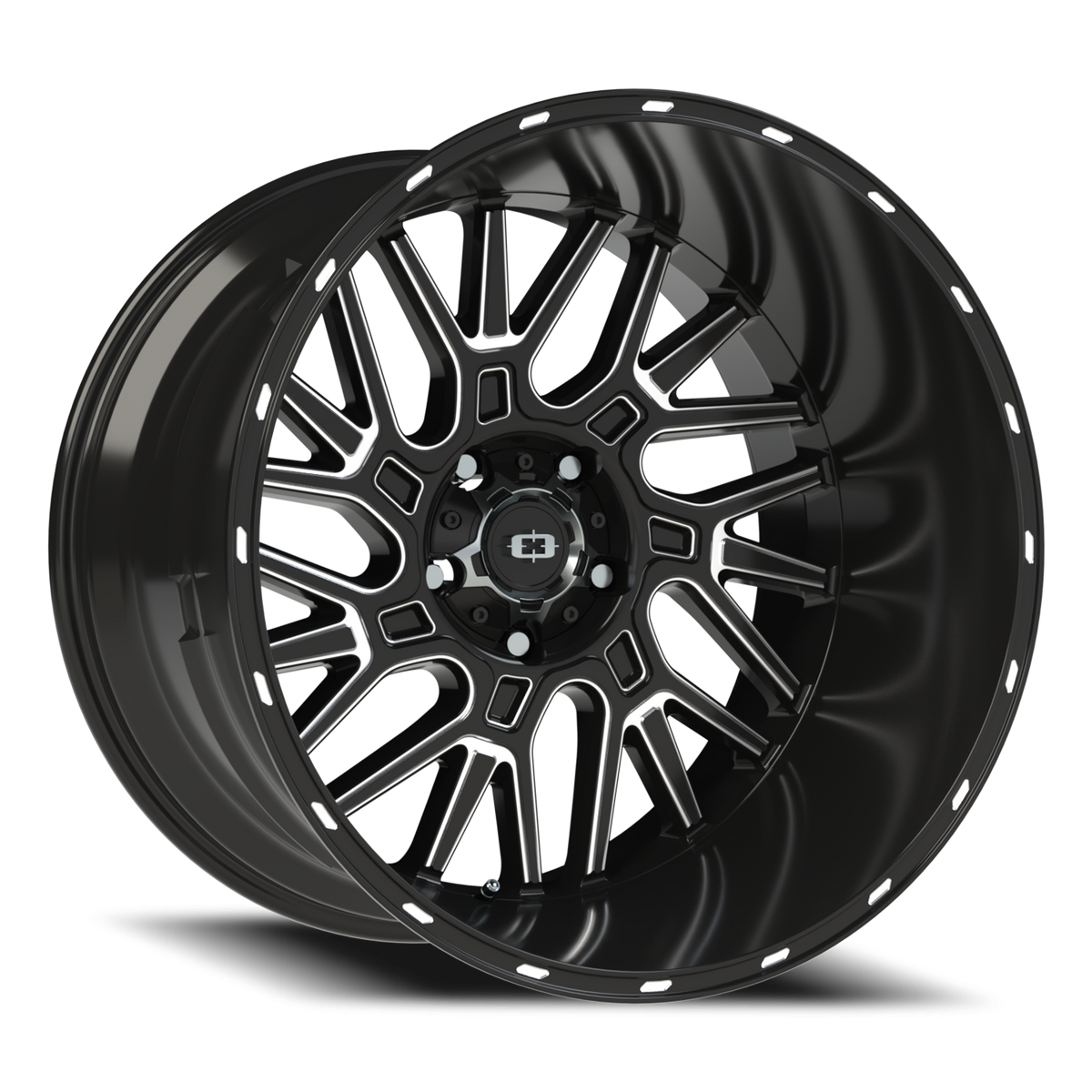 Vision Wheel 404 Gloss Black Milled Spoke 22x14 -76 5x139.7mm 108mm - Wheelwiz