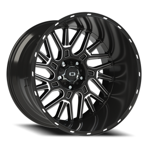 Vision Wheel 404 Gloss Black Milled Spoke 22x14 -76 5x139.7mm 108mm - Wheelwiz