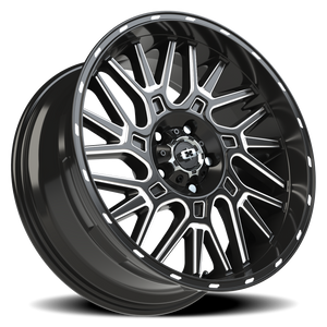 Vision Wheel 404 Gloss Black Milled Spoke 20x9 +10 5x127mm 78.1mm - Wheelwiz
