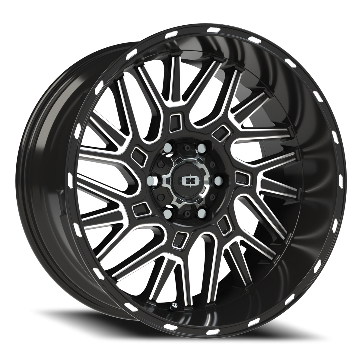 Vision Wheel 404 Gloss Black Milled Spoke 20x10 -25 6x135mm 87.1mm - Wheelwiz