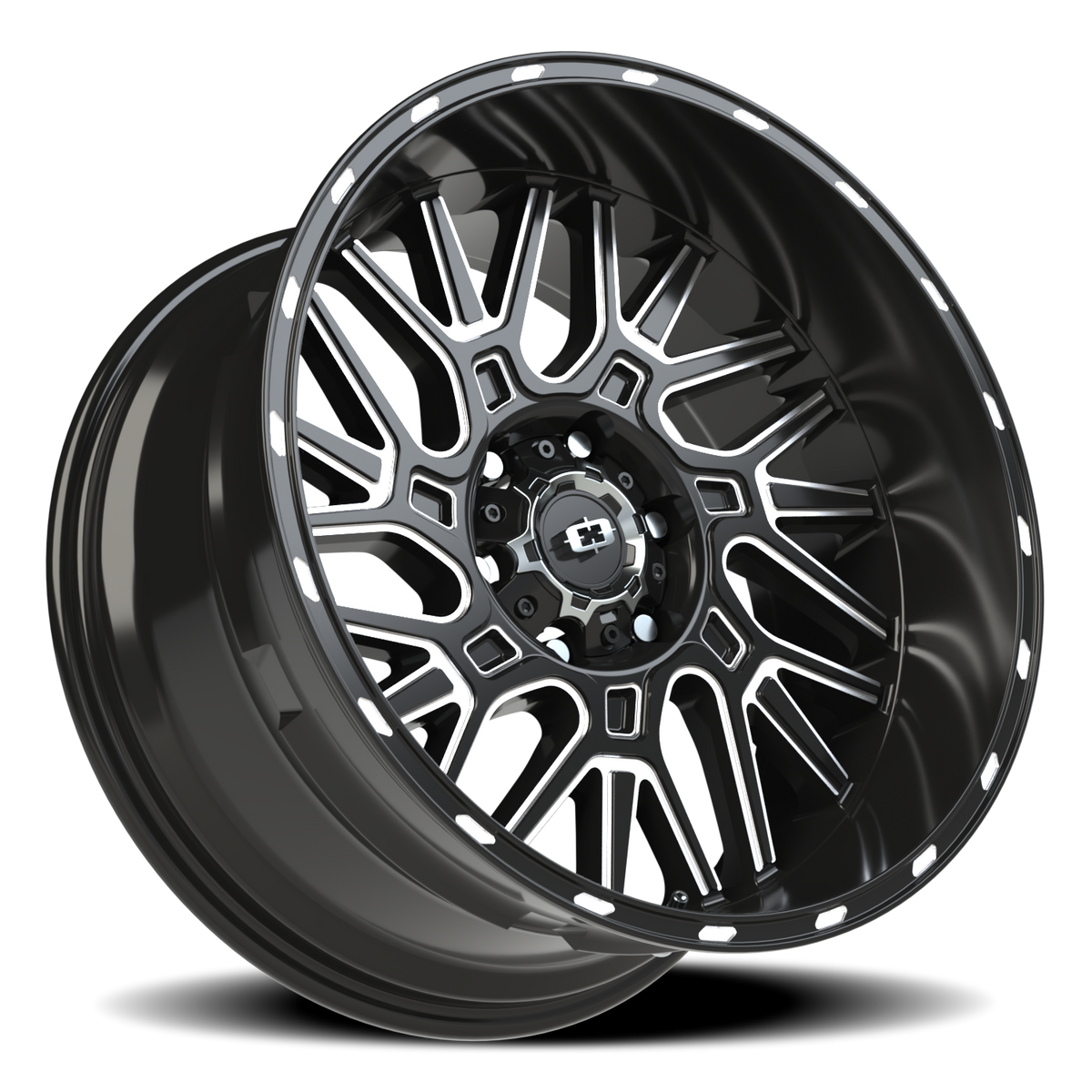 Vision Wheel 404 Gloss Black Milled Spoke 20x10 -25 6x135mm 87.1mm - Wheelwiz