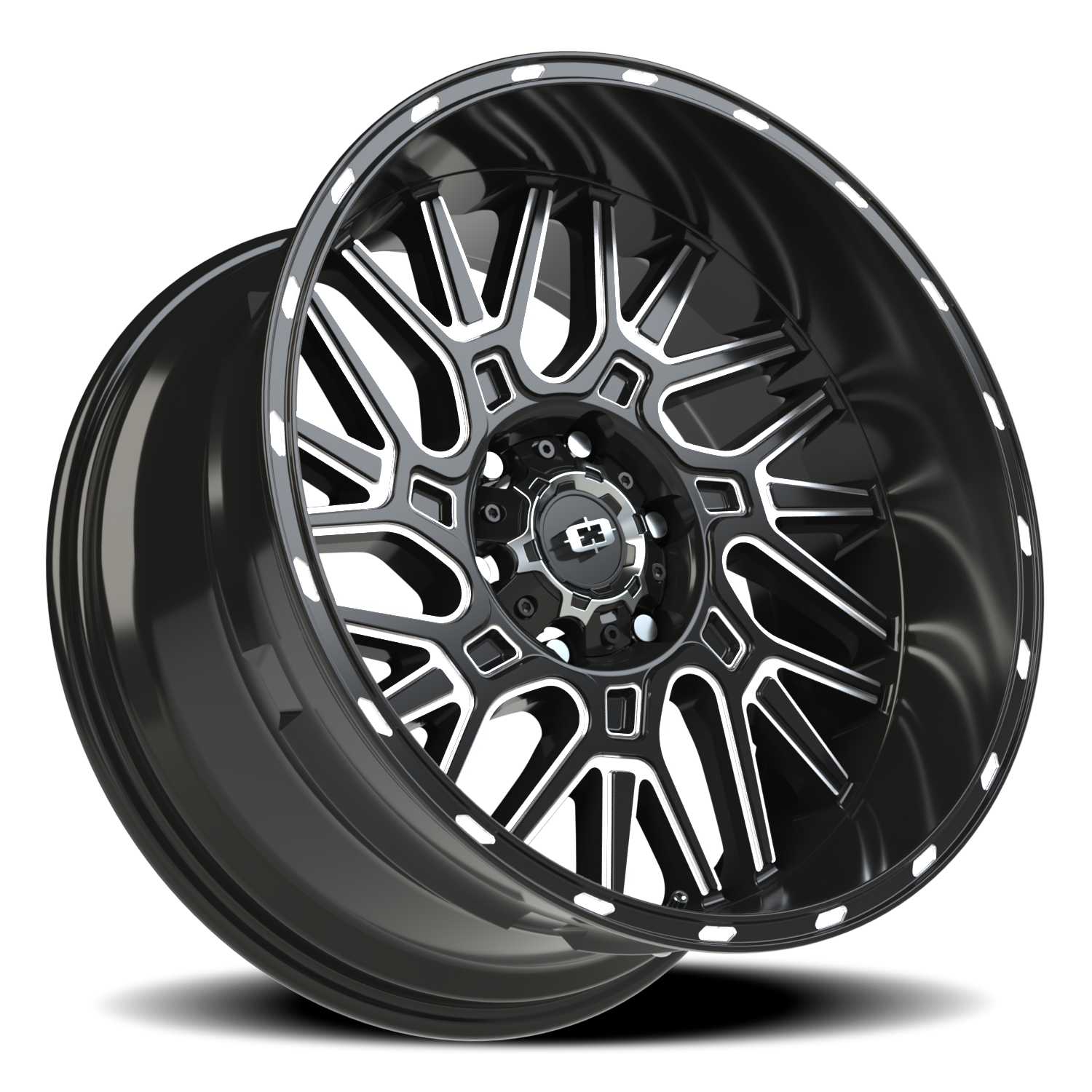 Vision Wheel 404 Gloss Black Milled Spoke 20x10 -25 6x135mm 87.1mm - Wheelwiz