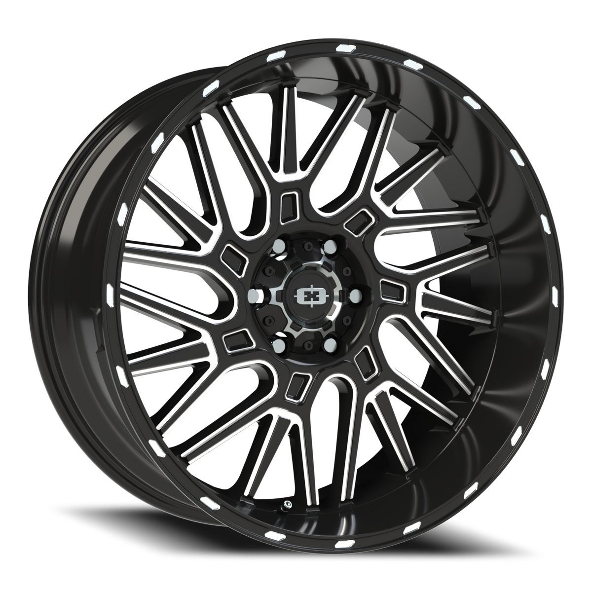 Vision Wheel 404 Gloss Black Milled Spoke 22x10 -19 6x135mm 87.1mm - Wheelwiz