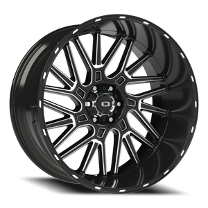 Vision Wheel 404 Gloss Black Milled Spoke 24x12 -51 6x135mm 87.1mm - Wheelwiz