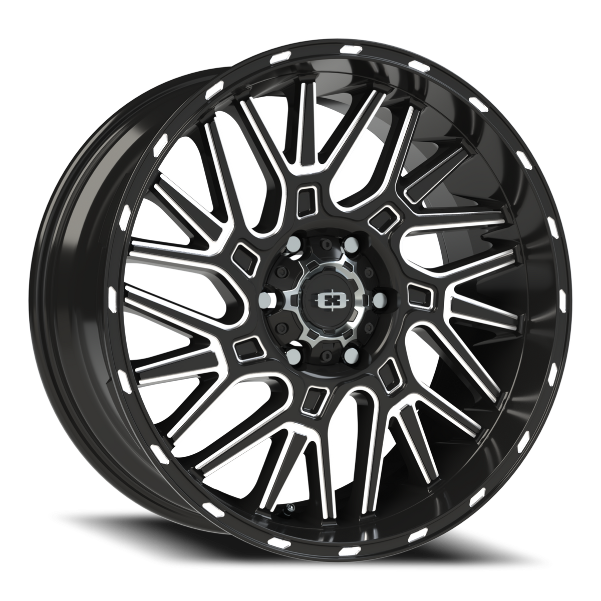 Vision Wheel 404 Gloss Black Milled Spoke 20x9 +12 6x135mm 87.1mm - Wheelwiz