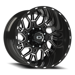 Vision Wheel 404 Gloss Black Milled Spoke 20x12 -51 8x170mm 125.2mm - Wheelwiz