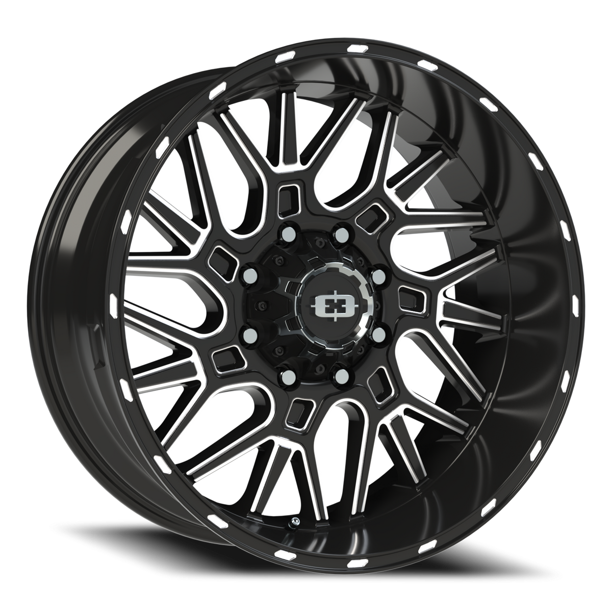 Vision Wheel 404 Gloss Black Milled Spoke 22x10 -19 8x170mm 125.2mm - Wheelwiz