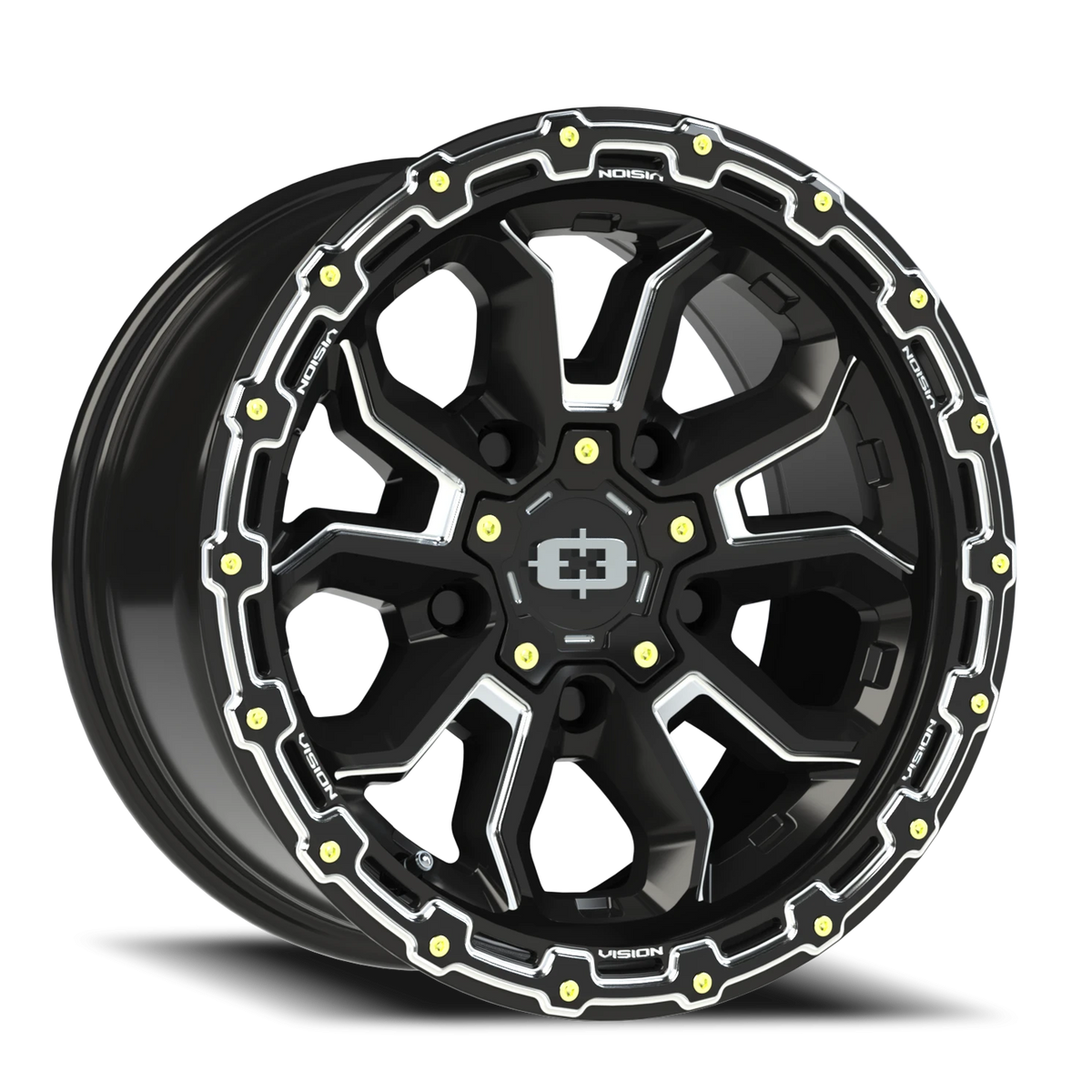 Vision Wheel 405 Gloss Black Milled Spoke 16x8 0 5x139.7mm 110mm - Wheelwiz