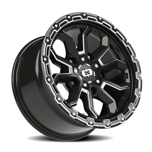 Vision Wheel 405 Gloss Black Milled Spoke 17x9 +12 5x114.3mm 83mm - Wheelwiz