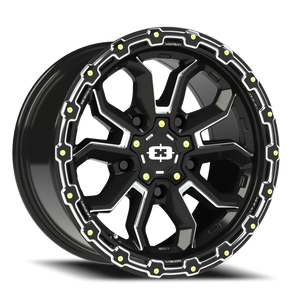 Vision Wheel 405 Gloss Black Milled Spoke 17x9 +12 5x139.7mm 108mm - Wheelwiz
