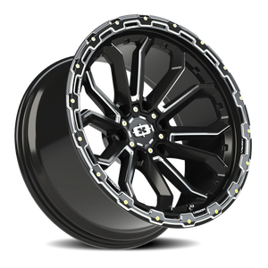 Vision Wheel 405 Gloss Black Milled Spoke 20x9 +12 6x135mm 87.1mm - Wheelwiz