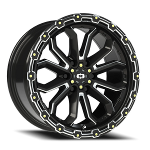 Vision Wheel 405 Gloss Black Milled Spoke 18x9 +12 6x120mm 67.1mm - Wheelwiz