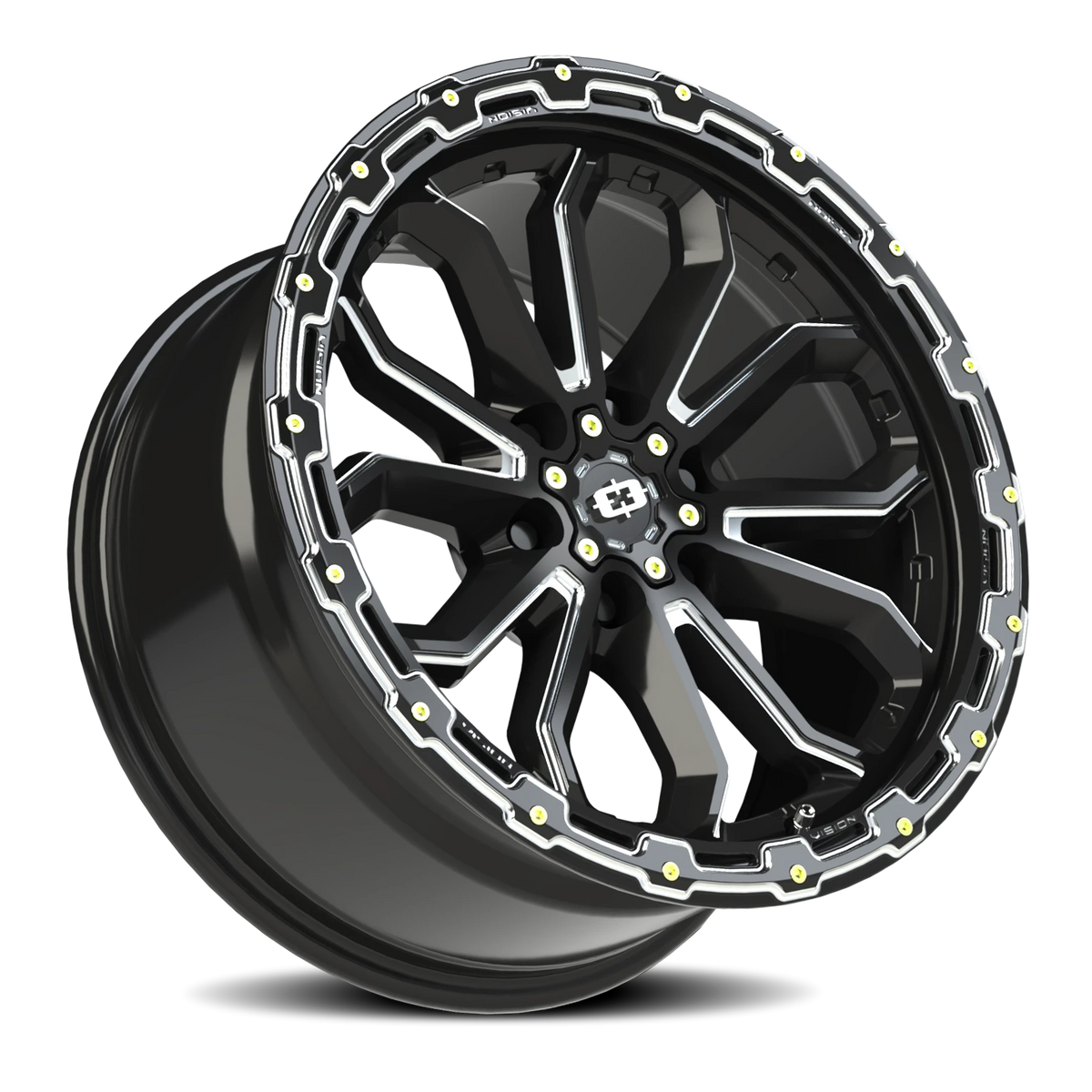 Vision Wheel 405 Gloss Black Milled Spoke 18x9 +12 6x120mm 67.1mm - Wheelwiz