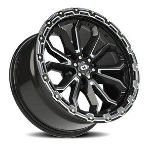 Vision Wheel 405 Gloss Black Milled Spoke 18x9 +12 6x120mm 67.1mm - Wheelwiz