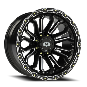 Vision Wheel 405 Gloss Black Milled Spoke 20x10 -25 8x170mm 125.2mm - Wheelwiz