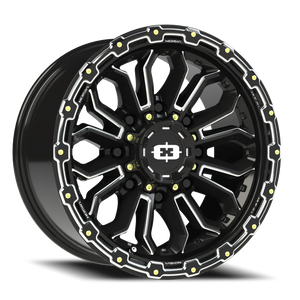 Vision Wheel 405 Gloss Black Milled Spoke 18x9 -12 8x170mm 125.2mm - Wheelwiz