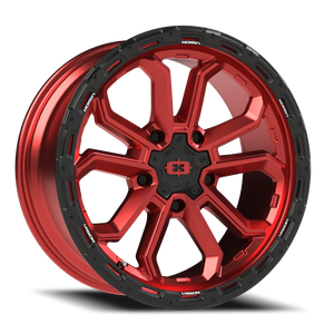 Vision Wheel 405 Gloss Red w/Gloss Black Lip 20x9 +12 5x150mm 110.2mm - Wheelwiz