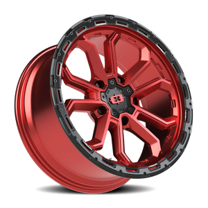Vision Wheel 405 Gloss Red w/Gloss Black Lip 20x9 +12 5x150mm 110.2mm - Wheelwiz