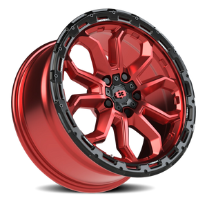 Vision Wheel 405 Gloss Red w/Gloss Black Lip 17x8 +30 5x110mm 72.1mm - Wheelwiz