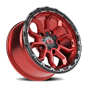 Vision Wheel 405 Gloss Red w/Gloss Black Lip 17x9 +12 5x114.3mm 83mm - Wheelwiz