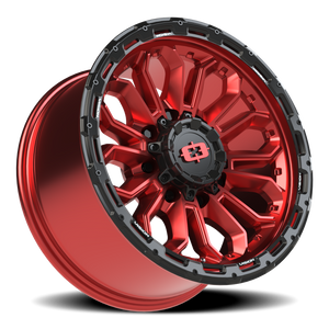 Vision Wheel 405 Gloss Red w/Gloss Black Lip 18x9 +12 8x165.1mm 125.2mm - Wheelwiz