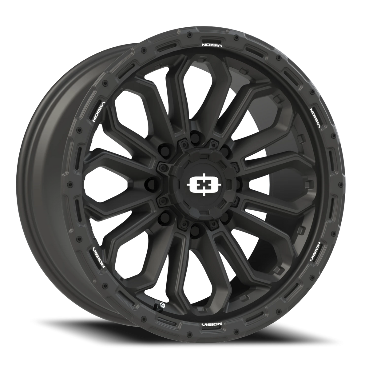 Vision Wheel 405 Satin Black 20x9 -12 8x170mm 125.2mm - Wheelwiz