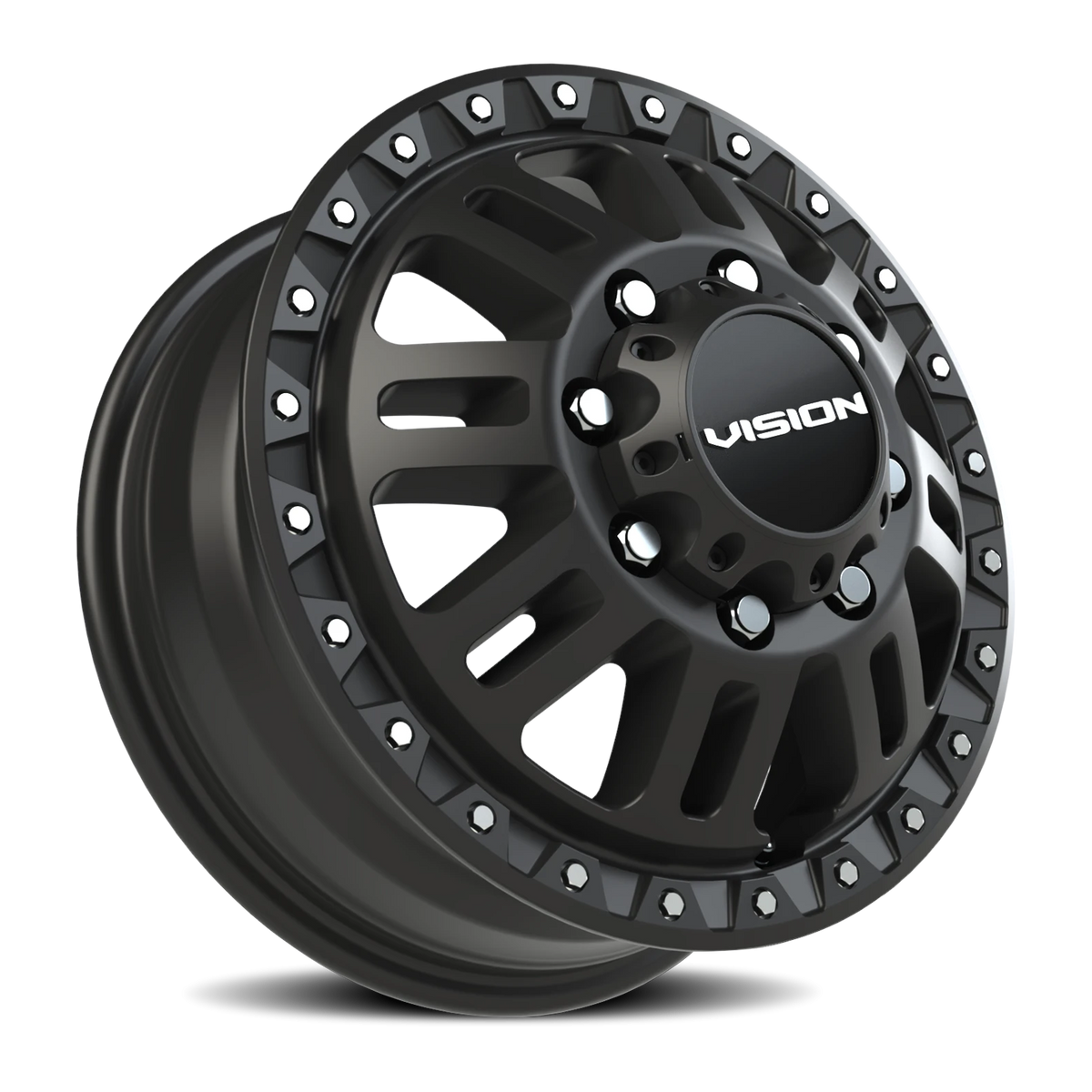Vision Wheel 408 Satin Black 16x6 +115 8x165.1mm 125.2mm - Wheelwiz
