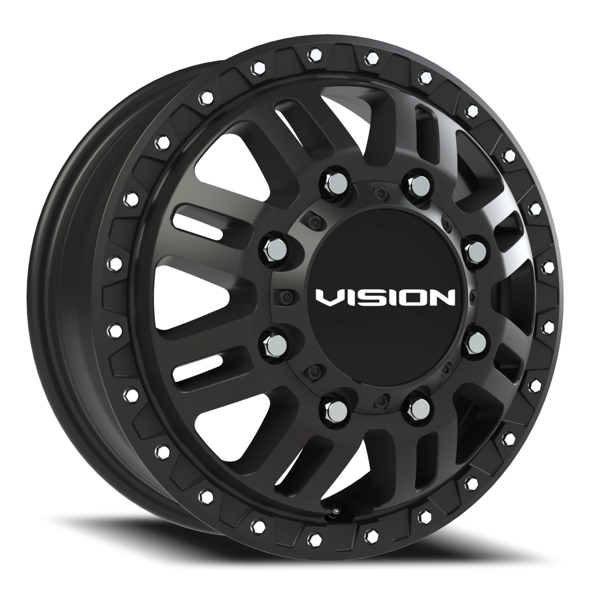 Vision Wheel 408 Satin Black 17x6.5 +121 8x210mm 154.2mm - Wheelwiz