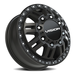 Vision Wheel 408 Satin Black 17x6.5 +121 8x210mm 154.2mm - Wheelwiz