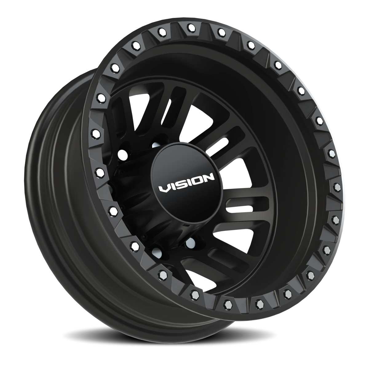 Vision Wheel 408 Satin Black 16x6 -137 8x165.1mm 125.2mm - Wheelwiz