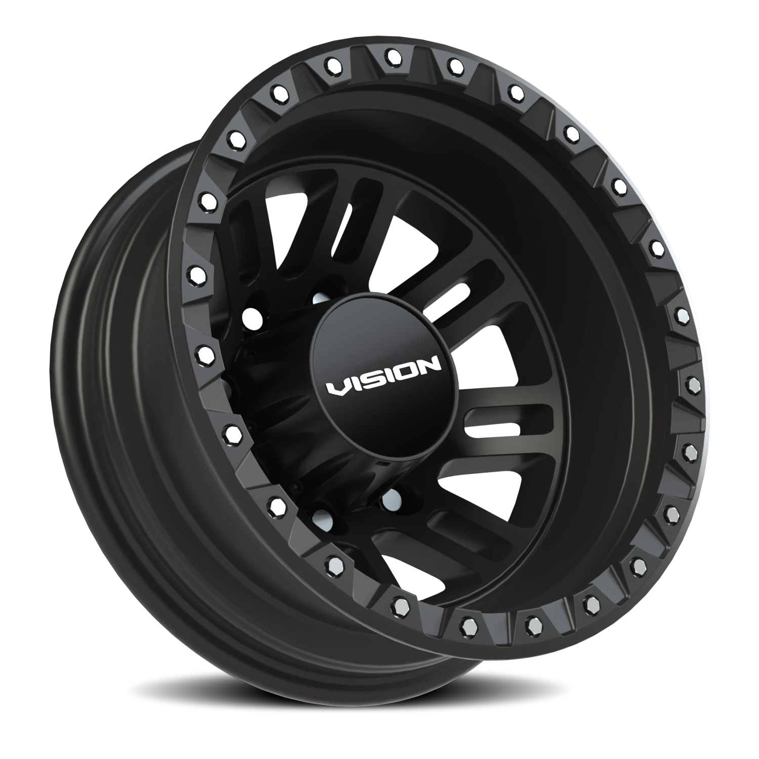 Vision Wheel 408 Satin Black 16x6 -137 8x165.1mm 125.2mm - Wheelwiz